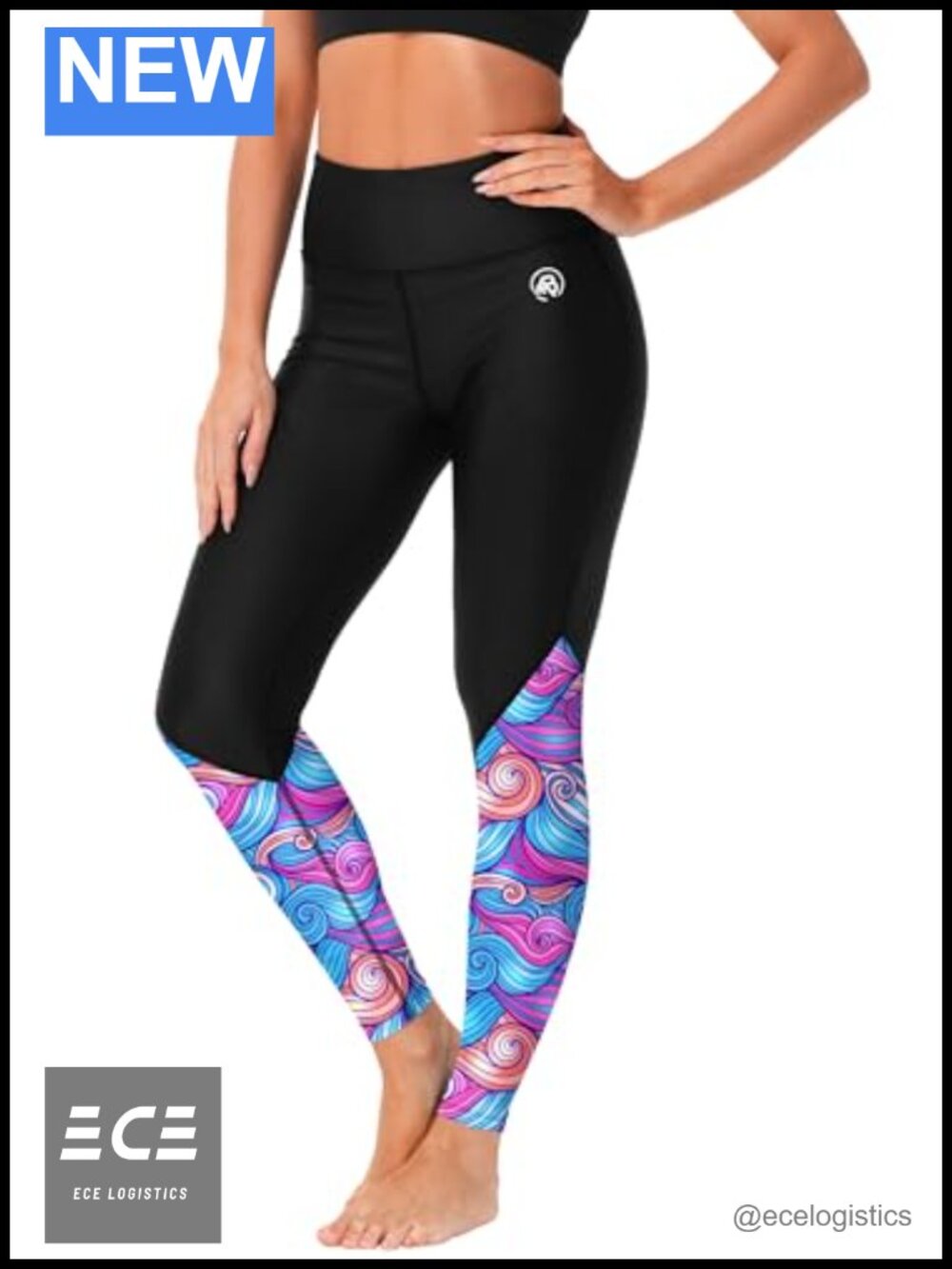 AOBUTE UPF 50+ Rash Guard Swim Pants High Waisted Swimming Leggings